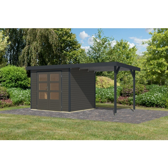 Gartenhaus »Osterby 3 B«, BxHxT: 488,5 x 209 x 213 cm (Außenmaße inkl. Dachüberstand), Wandstärke 19 mm