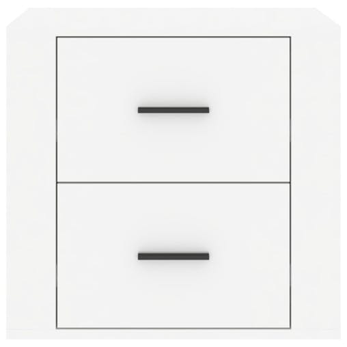 NNEVL Bedside Cabinet High Gloss White 50x39x47 cm