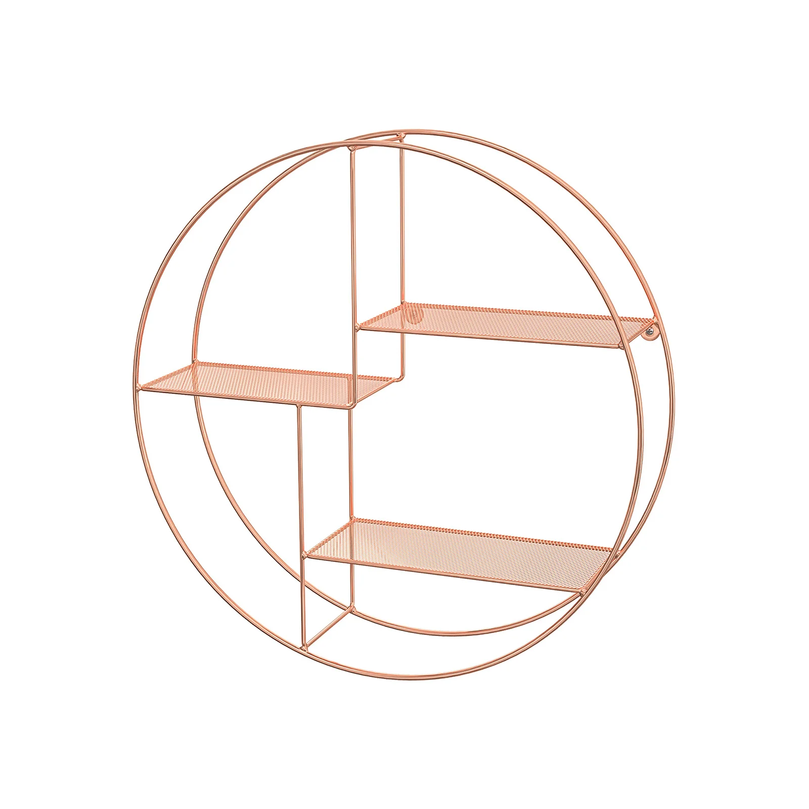 Étagère murale ronde rose gold