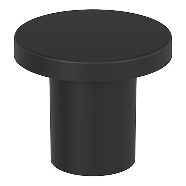 Bouton de meuble arrondi GoodHome Dotz noir Ø3cm x l.3cm x h. 2.4cm x p.2.4cm