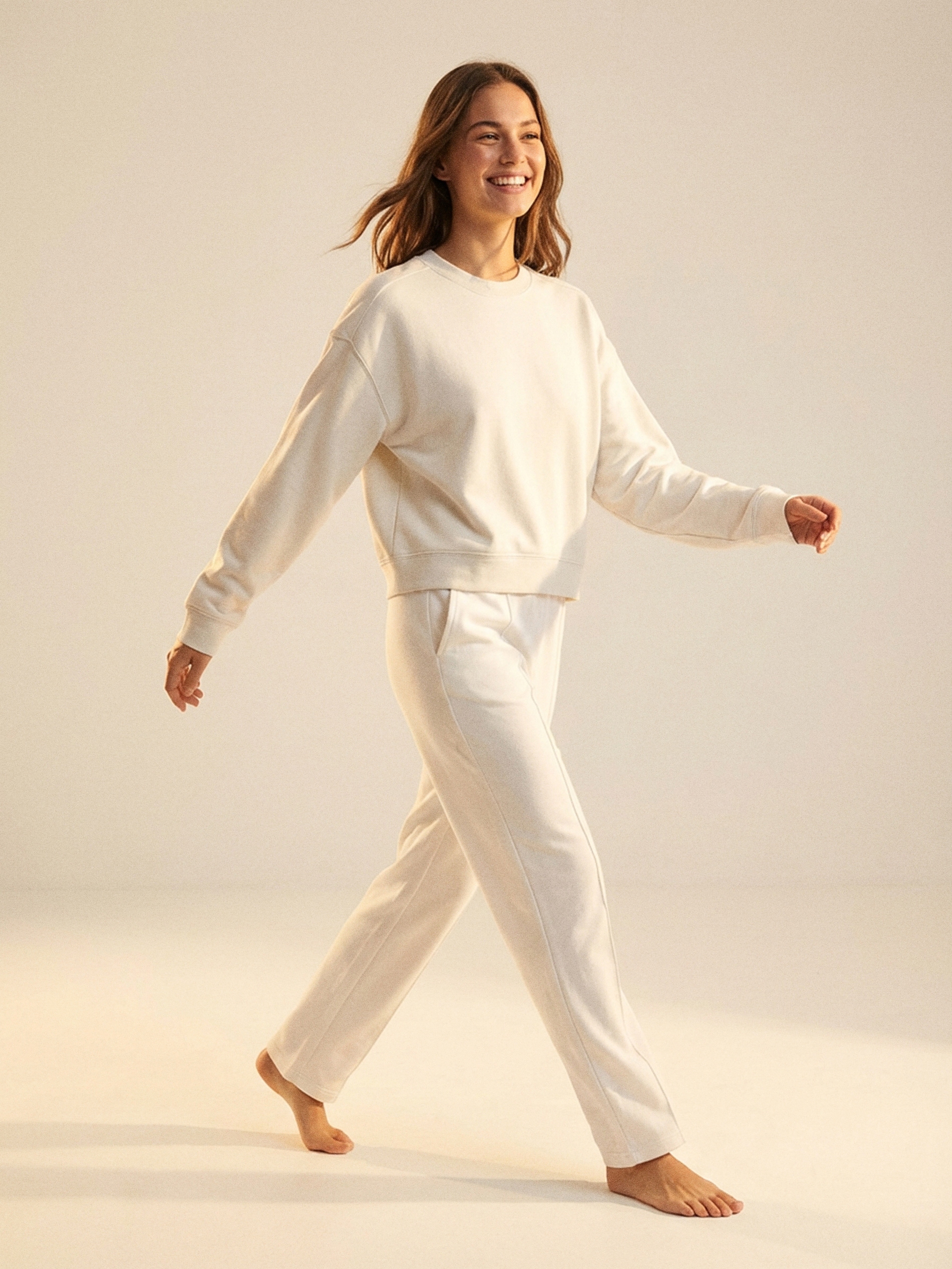 Bluza crewneck basic z dodatkiem wiskozy 