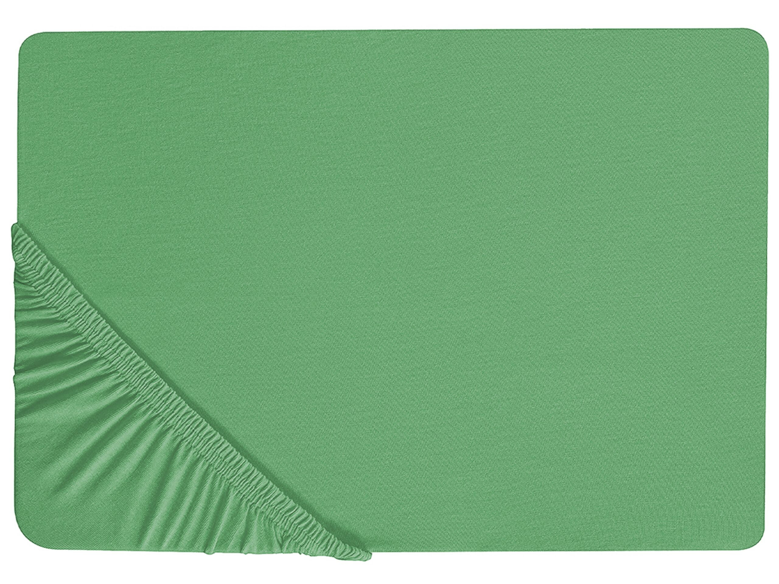 Bawełniane prześcieradło 180x200 cm zielone