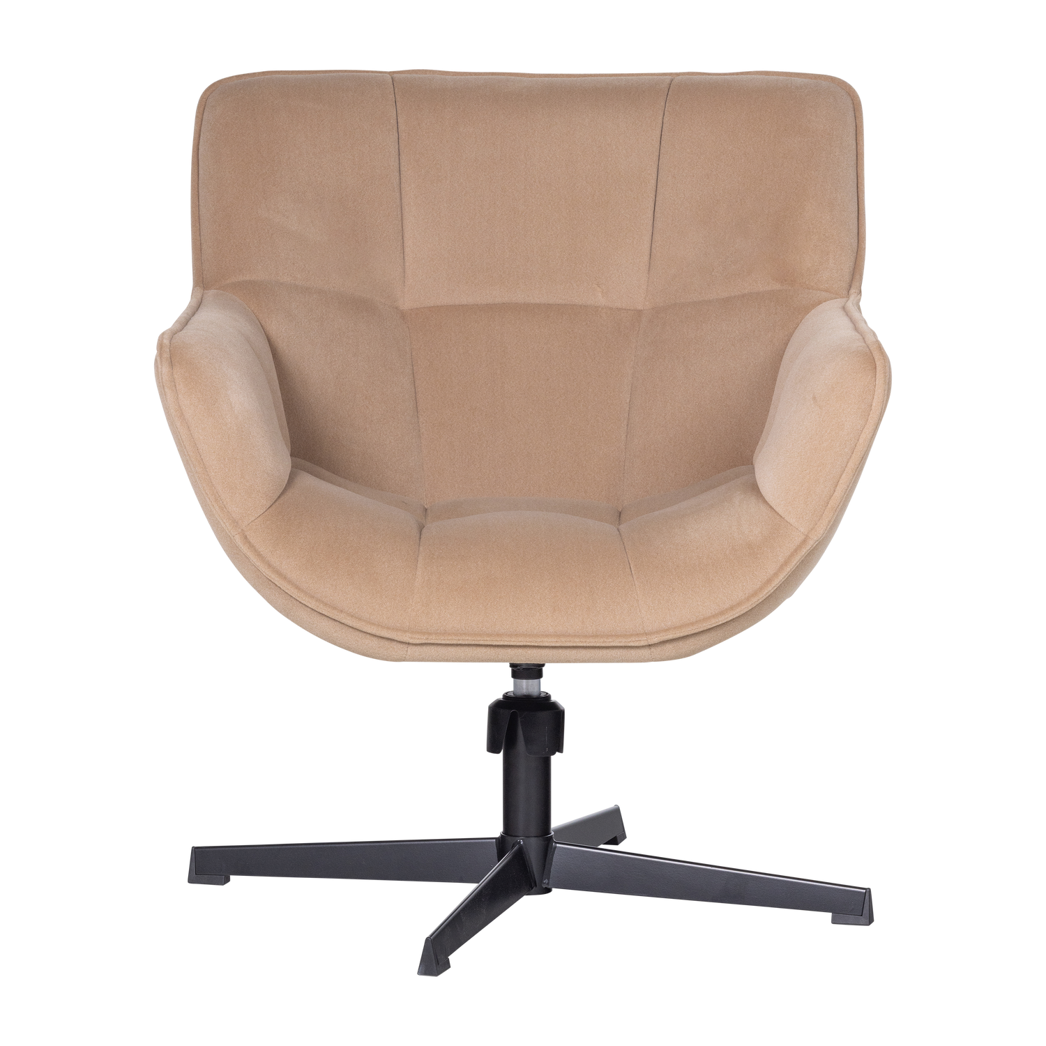 WOOOD draaifauteuil Wibo - Velvet - Mat Zand - 94x71x83