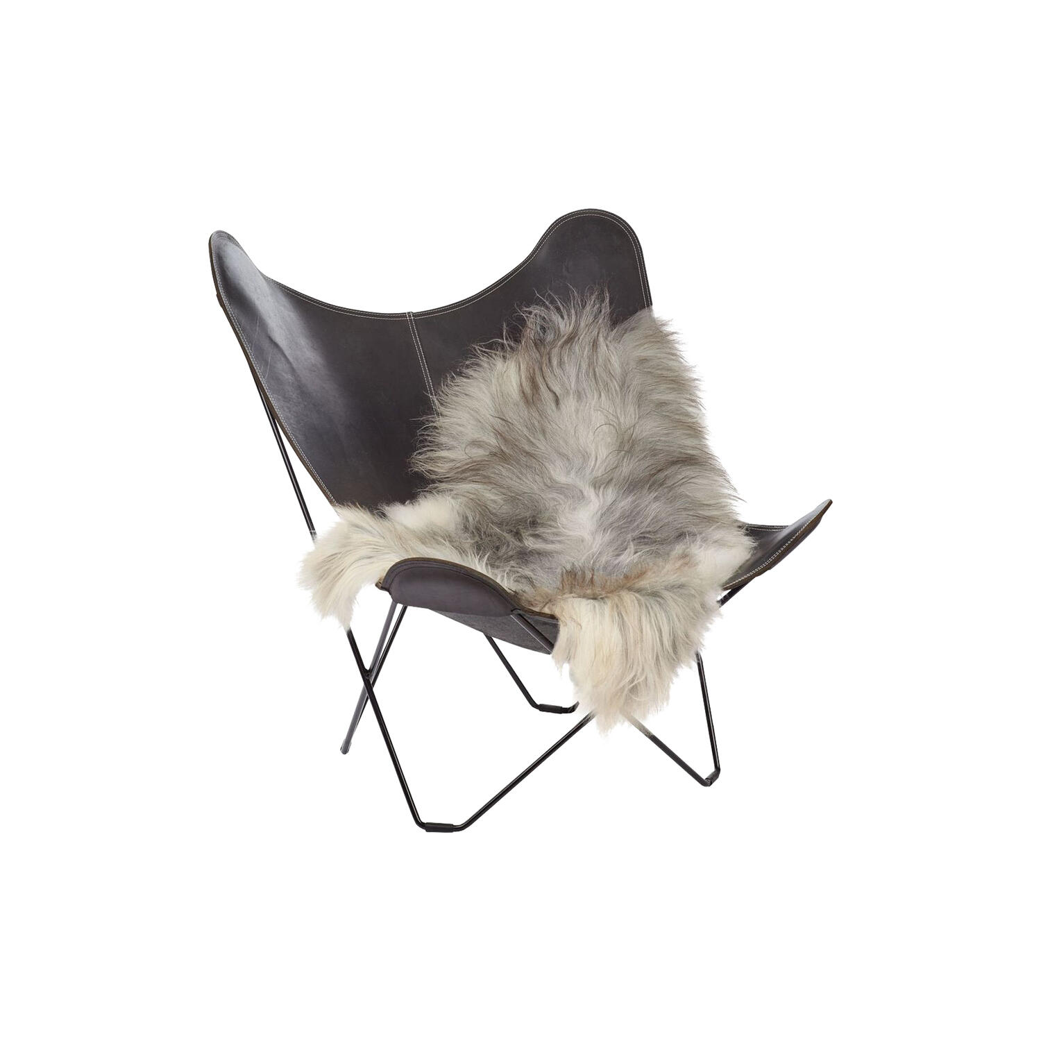 Islandsk lammeskind, natural grey