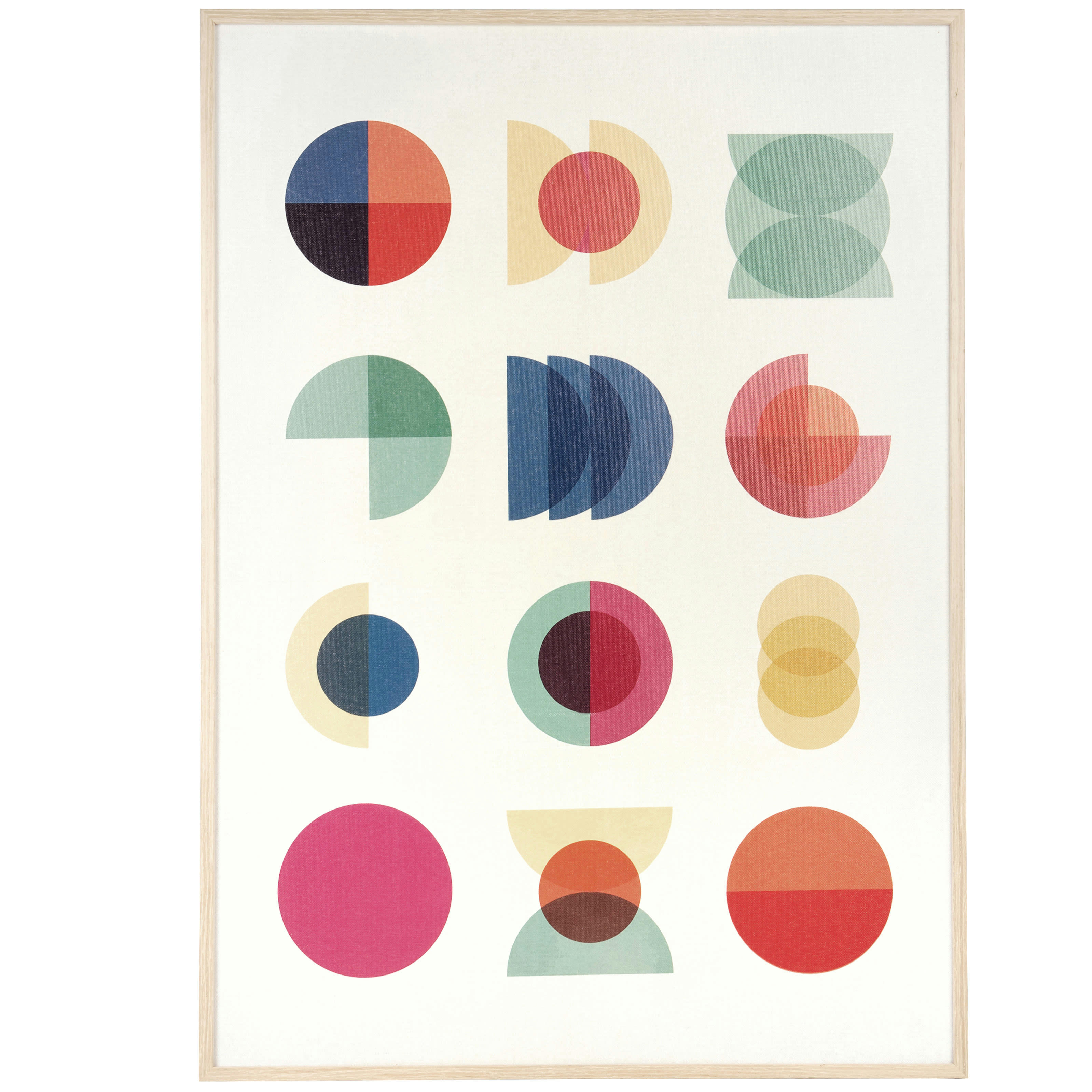 MAINA - Toile motifs géométriques multicolores 52x71