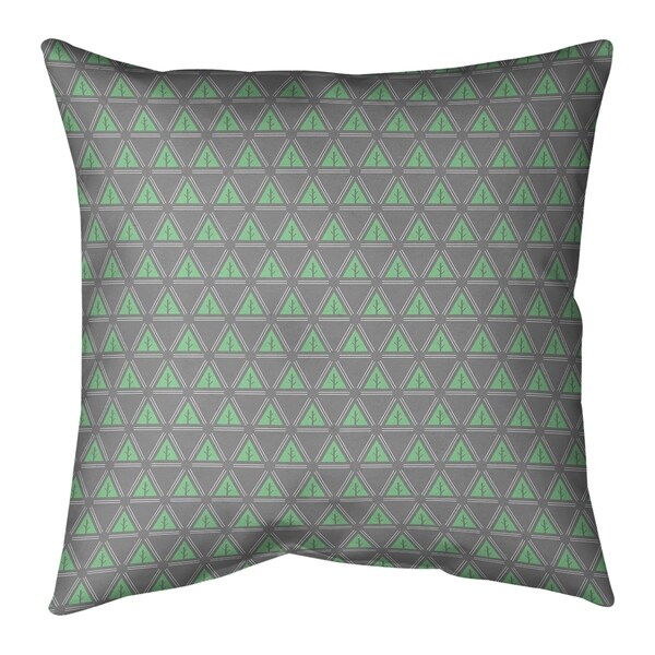 Three Color Minimalist Trees Throw Pillow