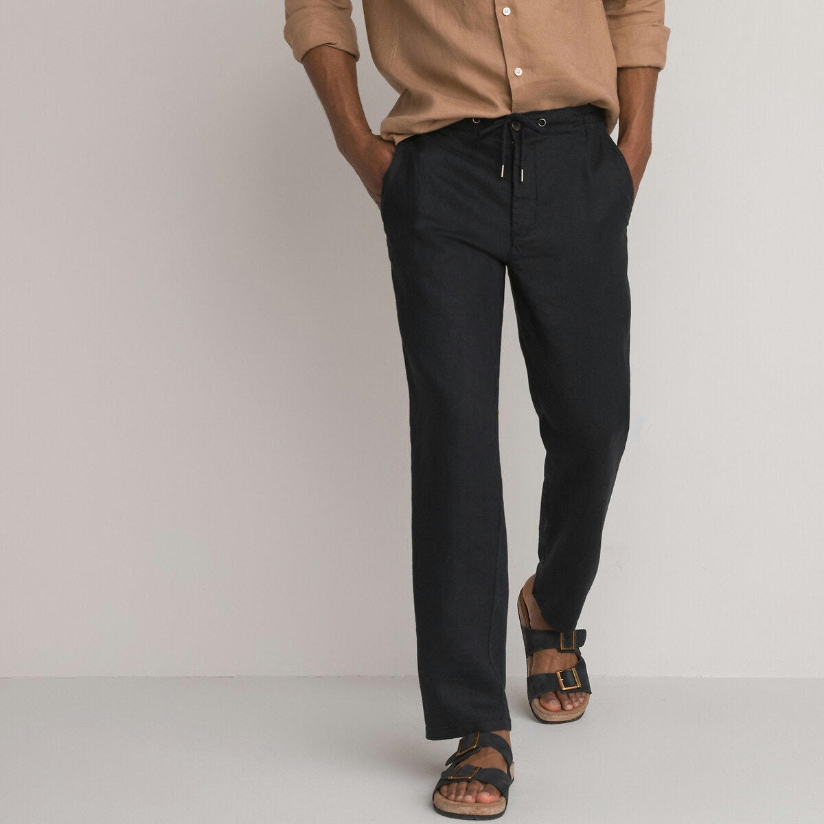 Pantalon droit en lin