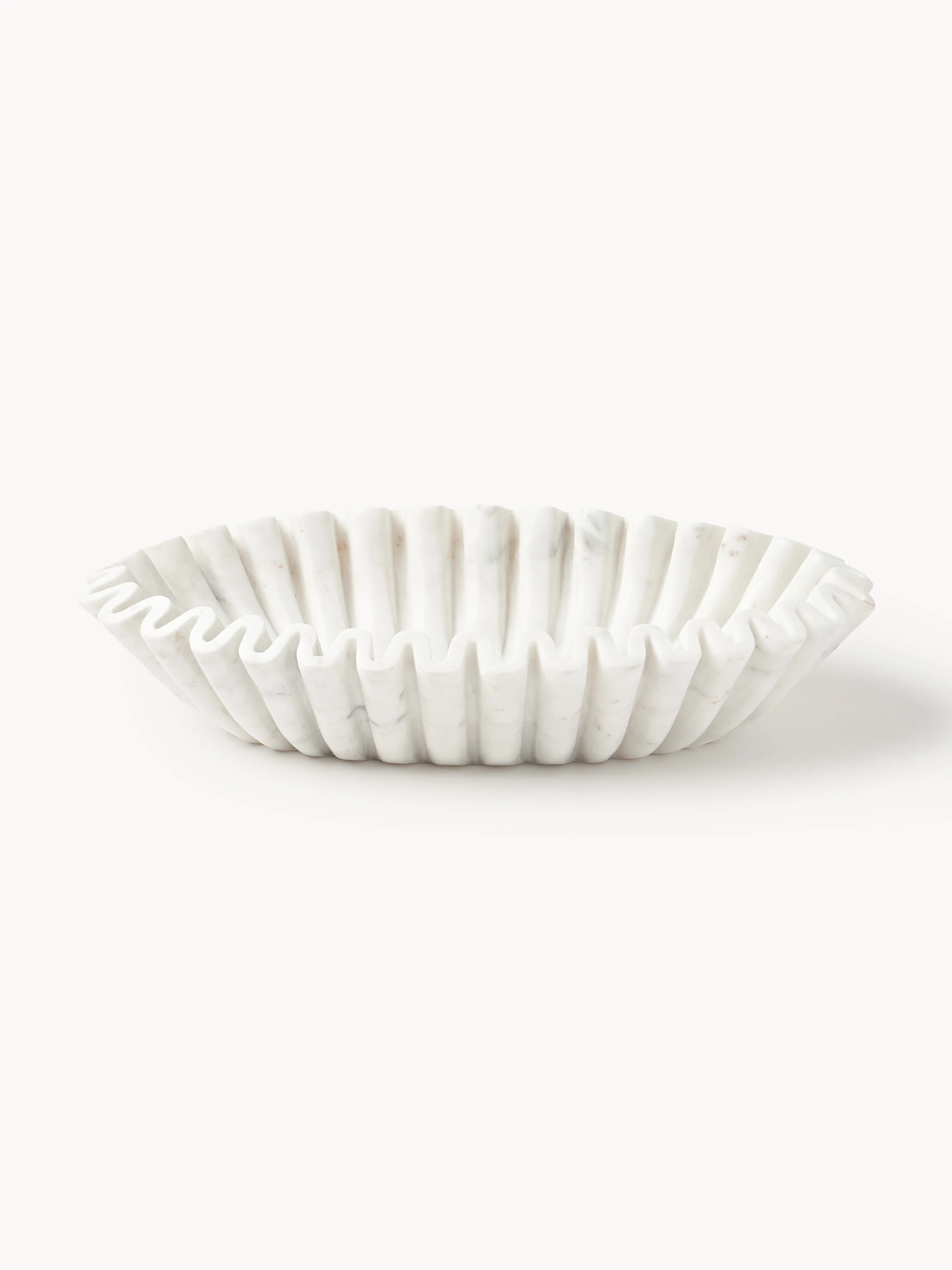 Handgefertigte Marmor-Deko-Schale Santorini, B 35 cm
