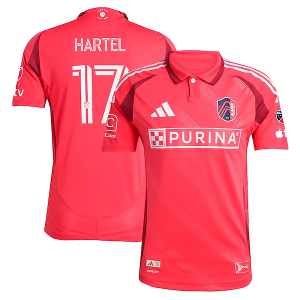 Marcel Hartel St. Louis City SC adidas 2025 Forever CITY Red Authentic Player Jersey - Red