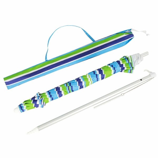 Costway 6.5FT Patio Beach Umbrella Sun Shade Tilt W/Carry Bag