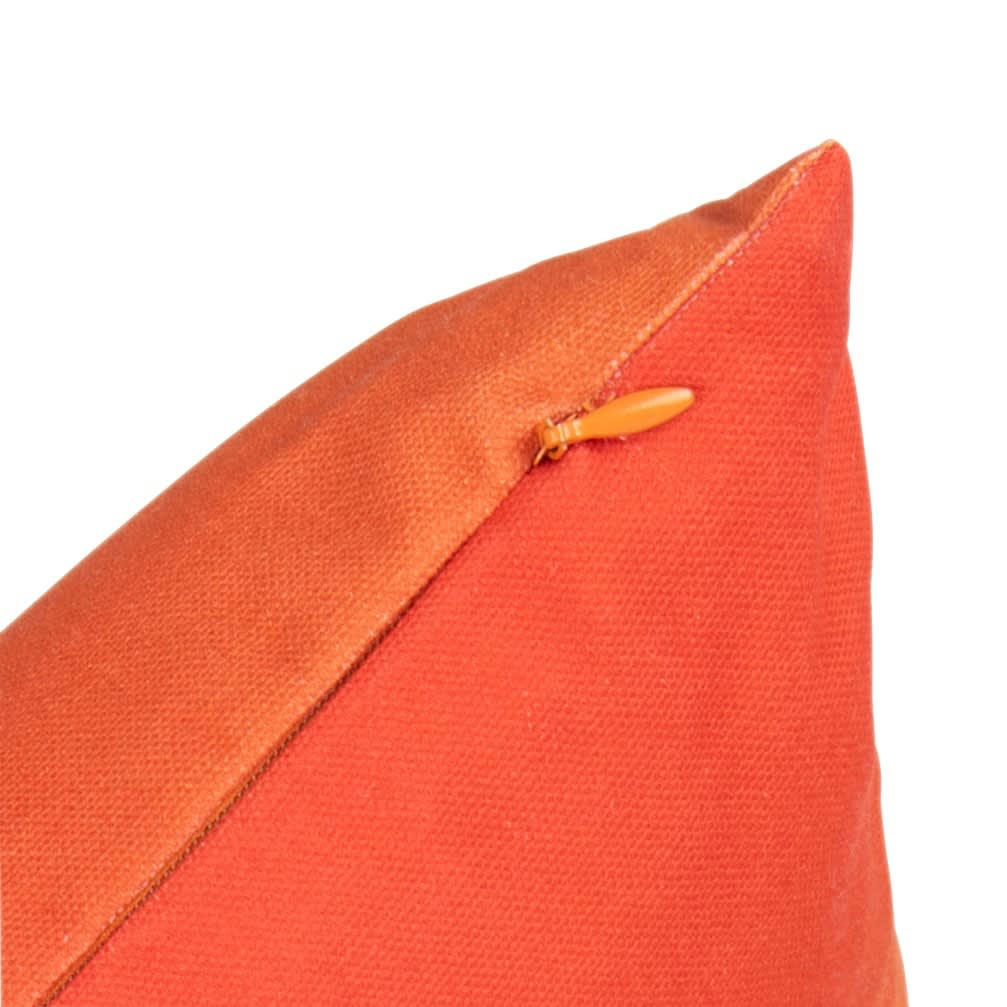 CABRUM - Housse de coussin en coton biologique imprimé dégradé orange et bleu 40x40