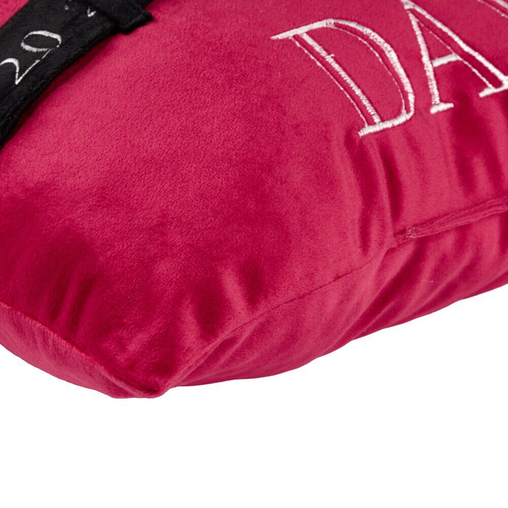 Coussin carré calendrier de l'Avent L45X45XH10 cm polyester rouge