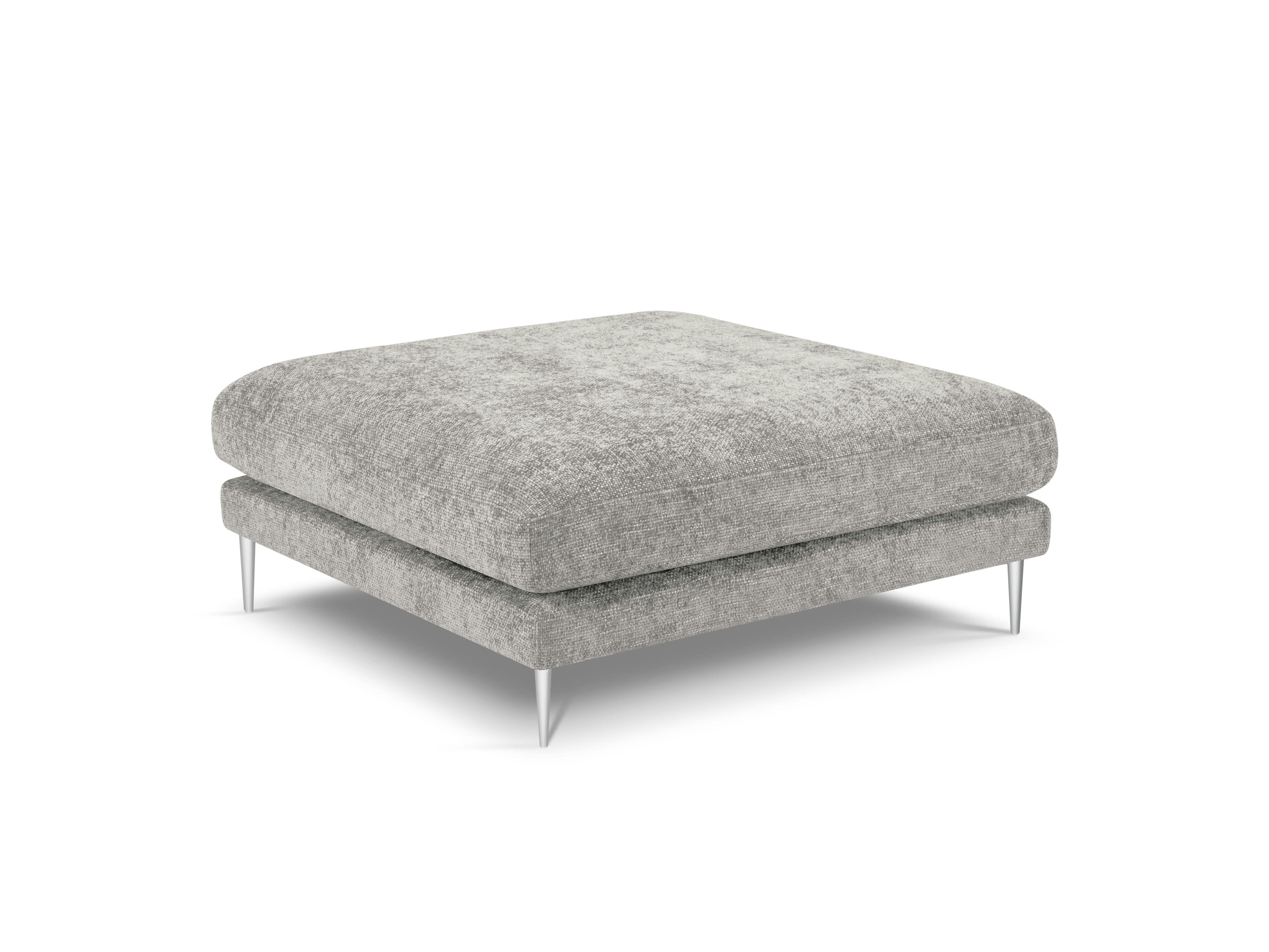 JOG - Pouf en tissu structuré gris clair