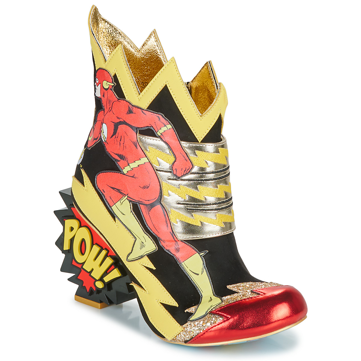 Irregular Choice - CHASING JUSTICE - Black / Red / Yellow