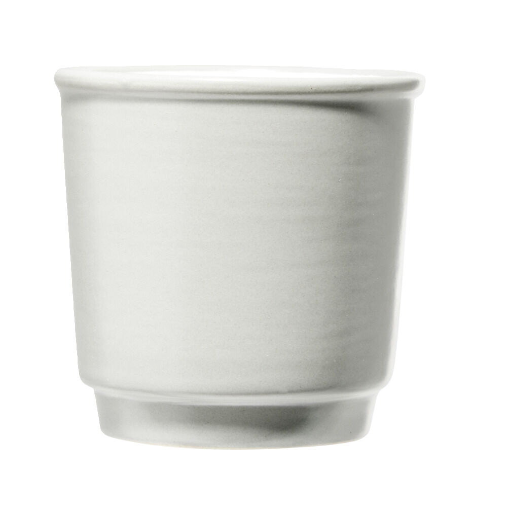 Tasse en grès espresso sans anse bleu intérieur blanc 9cl Ø6,2xH6,2cm