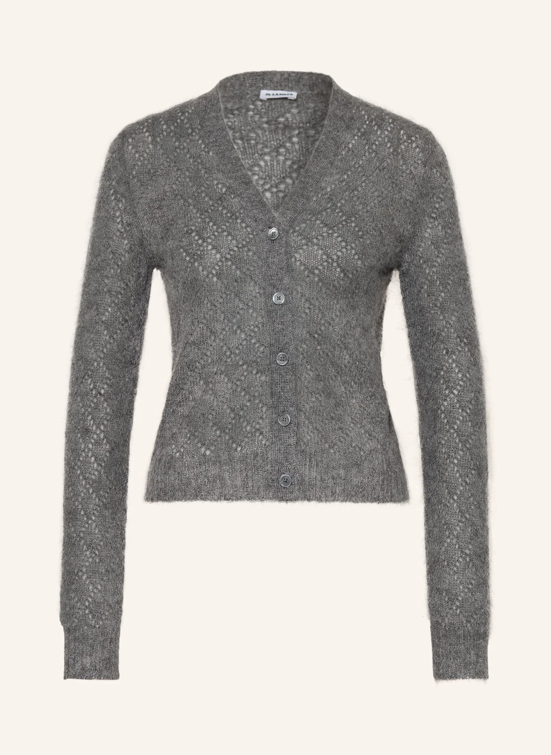 JIL SANDER Strickjacke mit Mohair und Seide