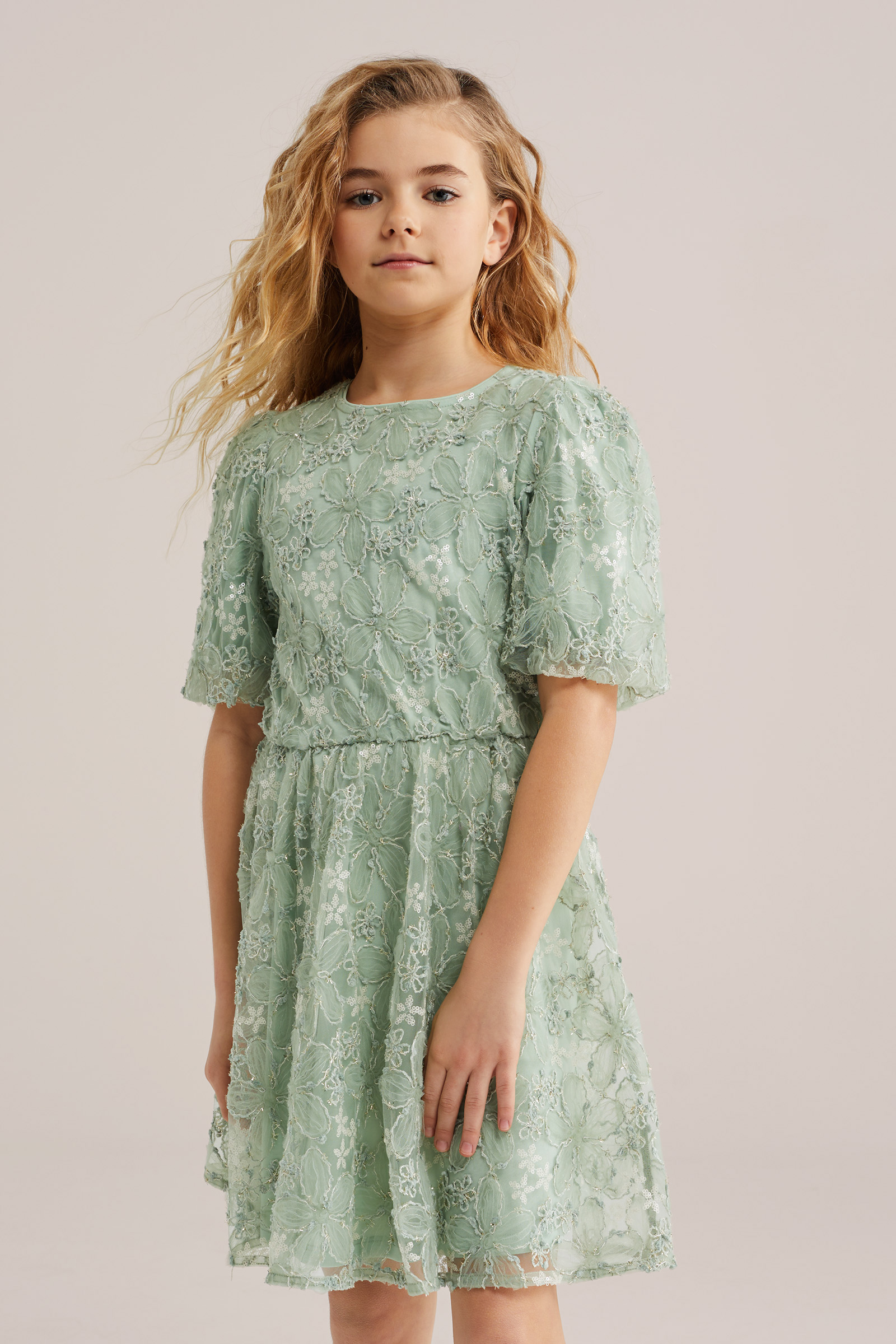 Meisjes jurk met embroideries