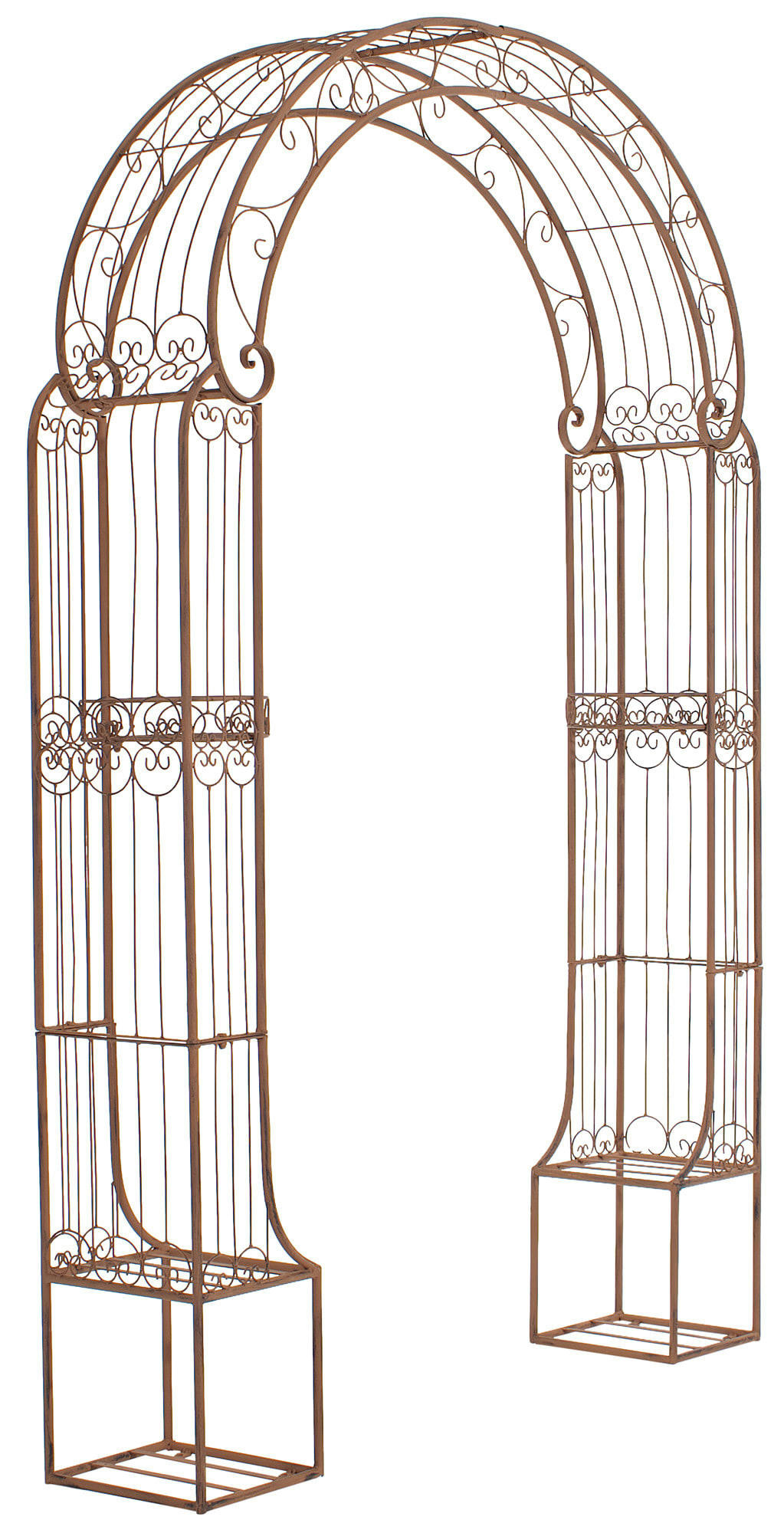 ALESSIA - Arche pour plantes grimpantes en métal Marron antique