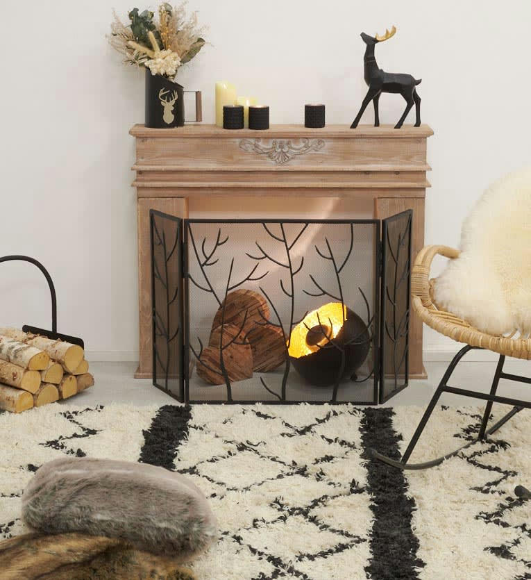 - Coussin imitation fourrure 45 cm brun