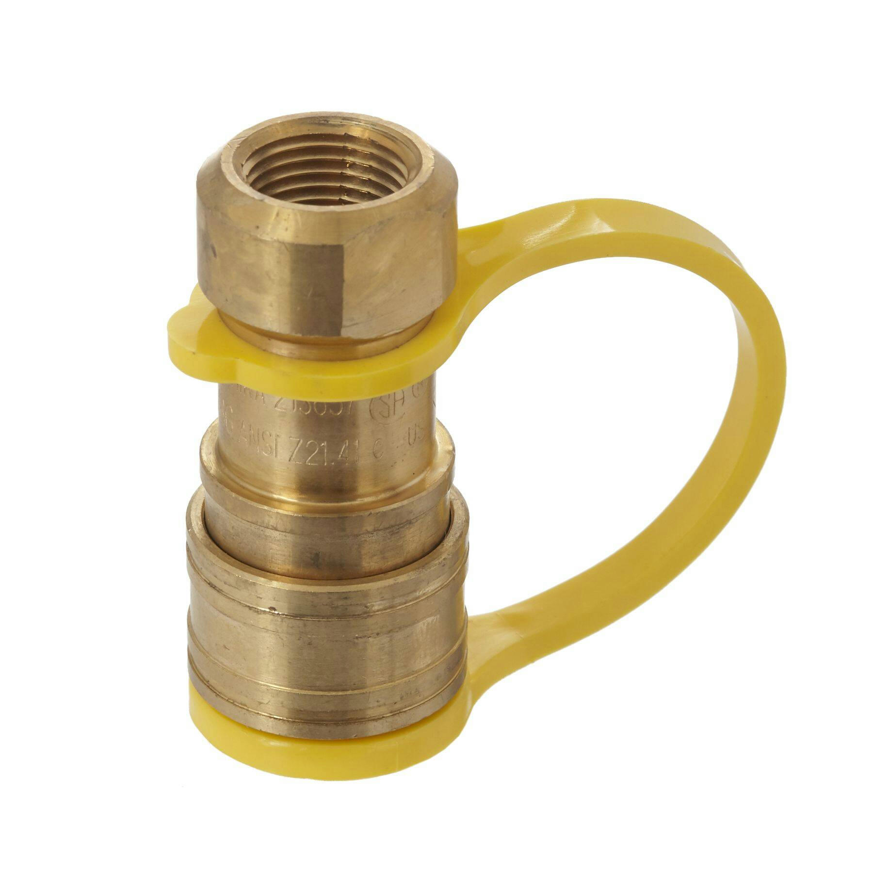 Universal Fit Natural Gas BBQ Quick Connect Brass Hose Connection, 3/8-in