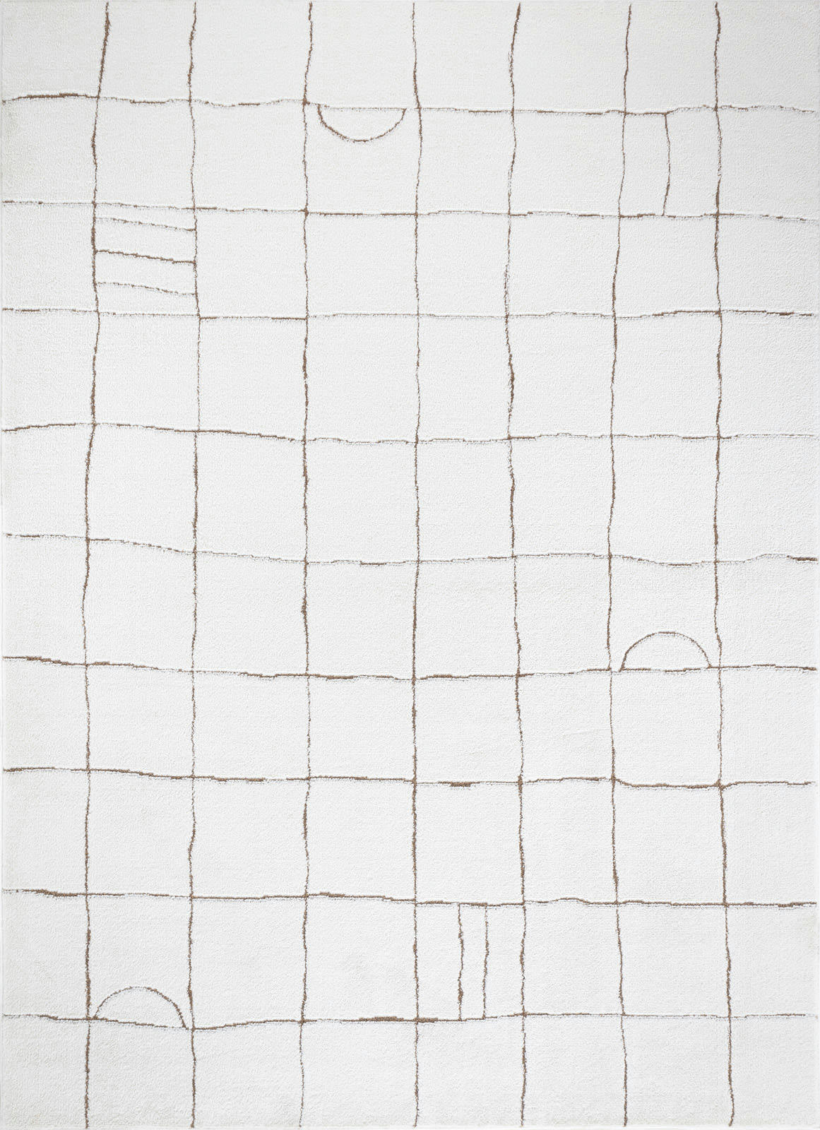 HOPE - Tapis Scandinave Wabi-Sabi Ivoire/Terracotta 200x275