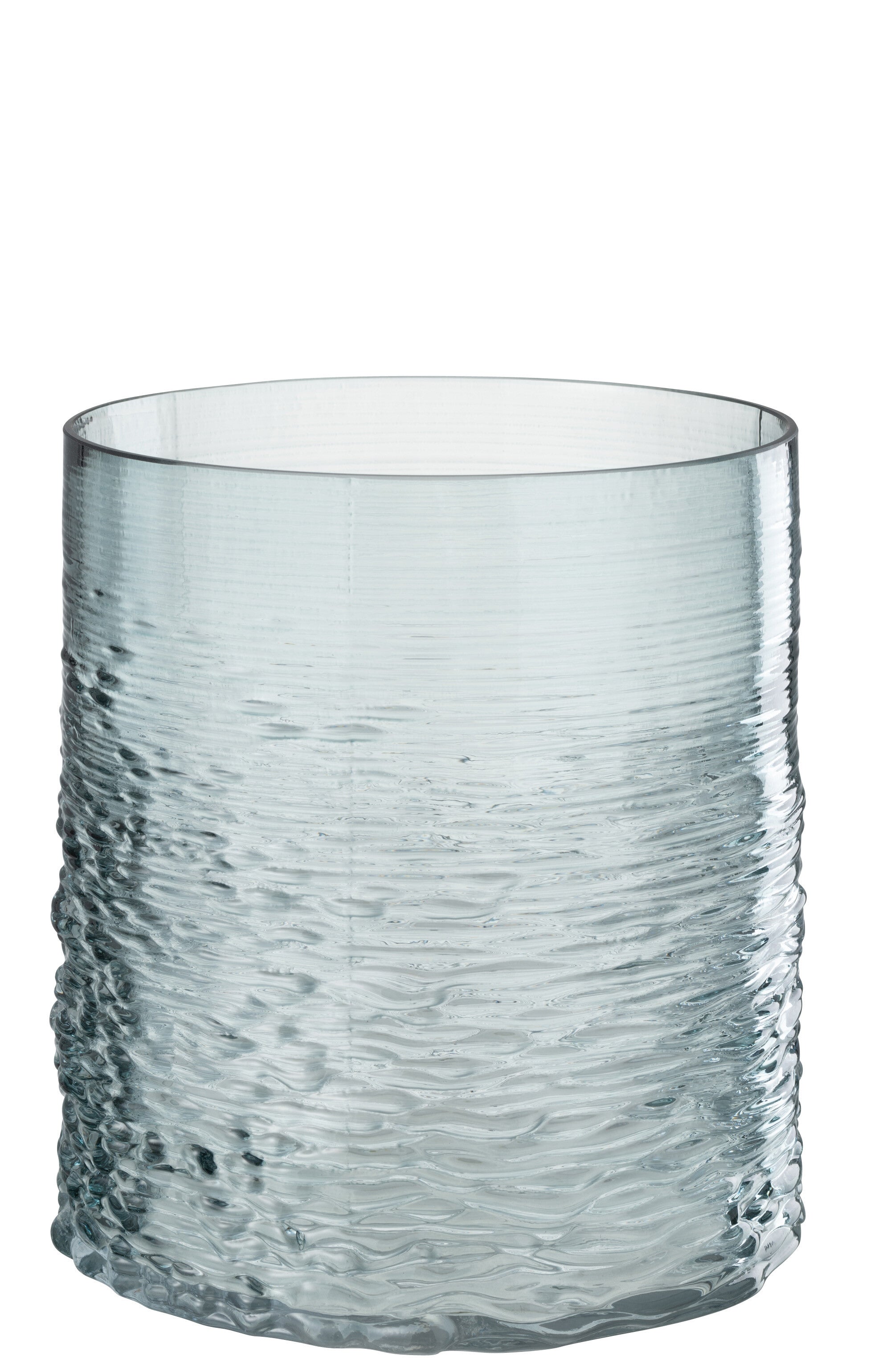 J-Line windlicht Zee - glas - blauw - small