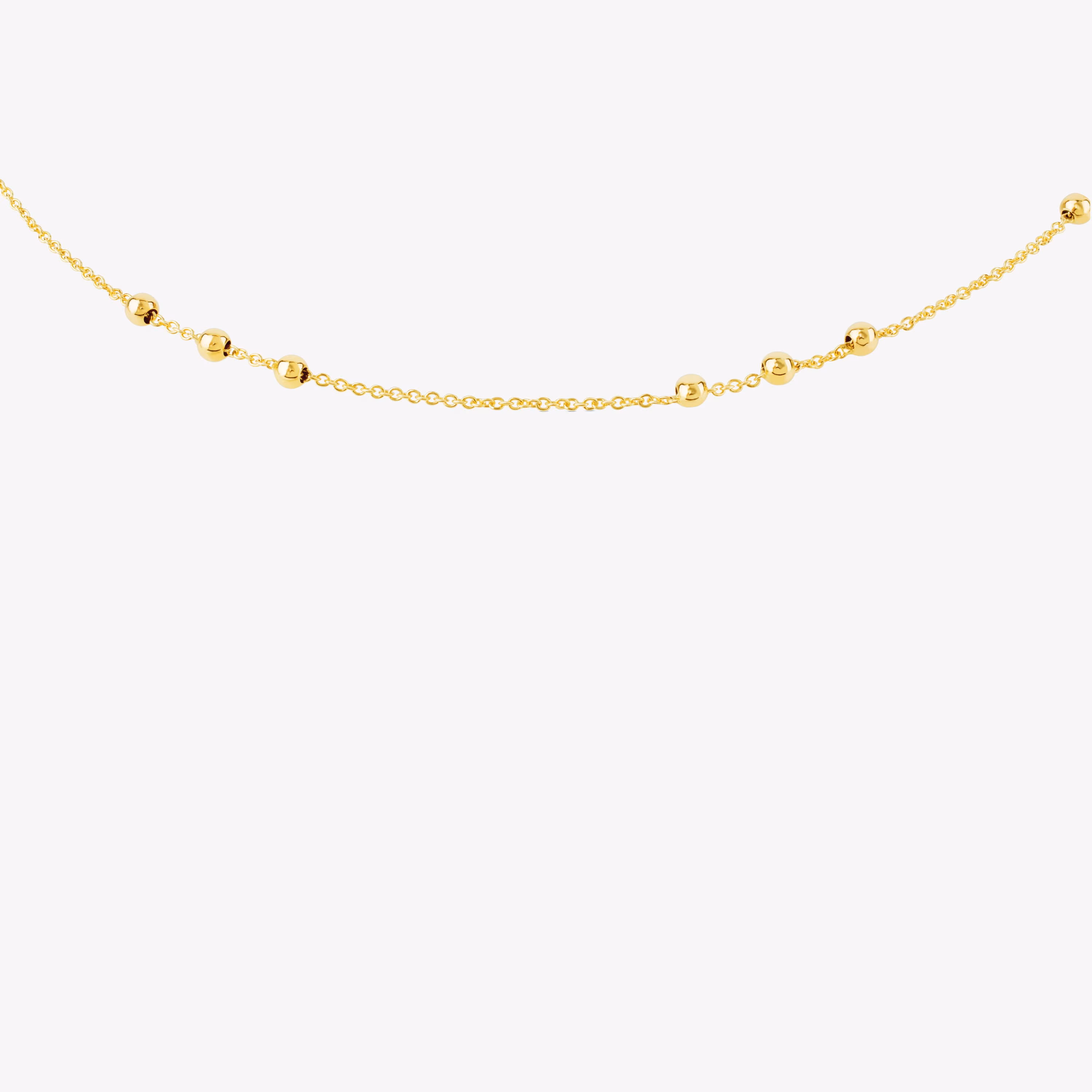 Gargantilla de oro con 8 grupos de bolas intercaladas, 45 cm TOUS Chain