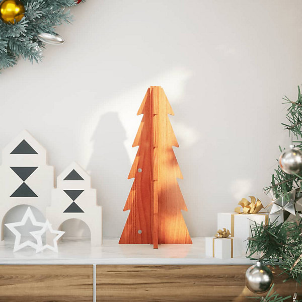 Arbre de Noël en bois pour décoration 49 cm bois de pin massif vidaXL