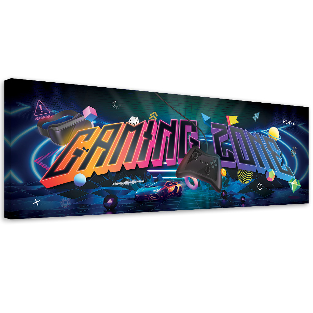 Feeby Obraz na płótnie, Napis gaming zone 90x30