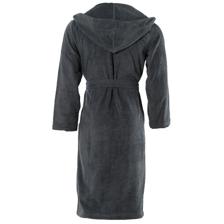 OSMOSE - Peignoir homme à capuche uni coton biologique gris