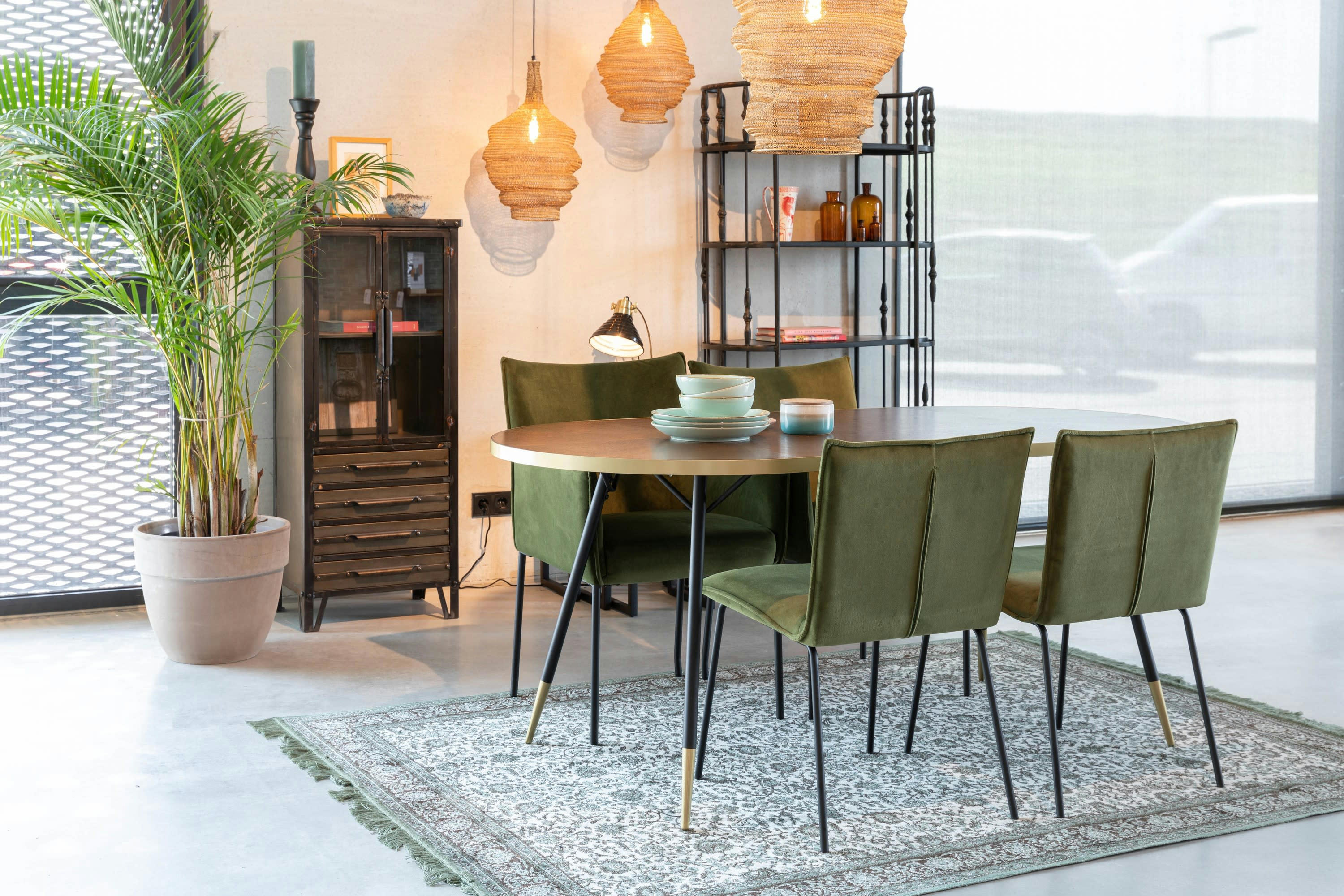 DENISE - Table ovale en bois marron