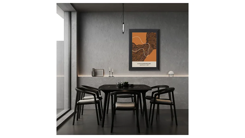 Obraz w ramie Orange Abstract Art 62x82 cm