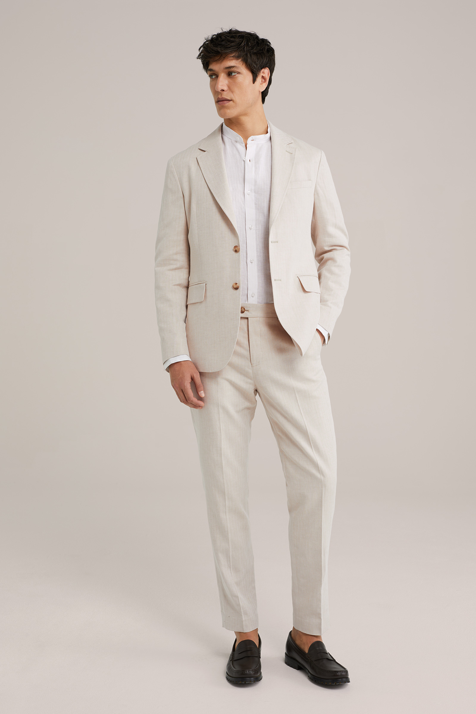 Heren Slim fit blazer met stretch