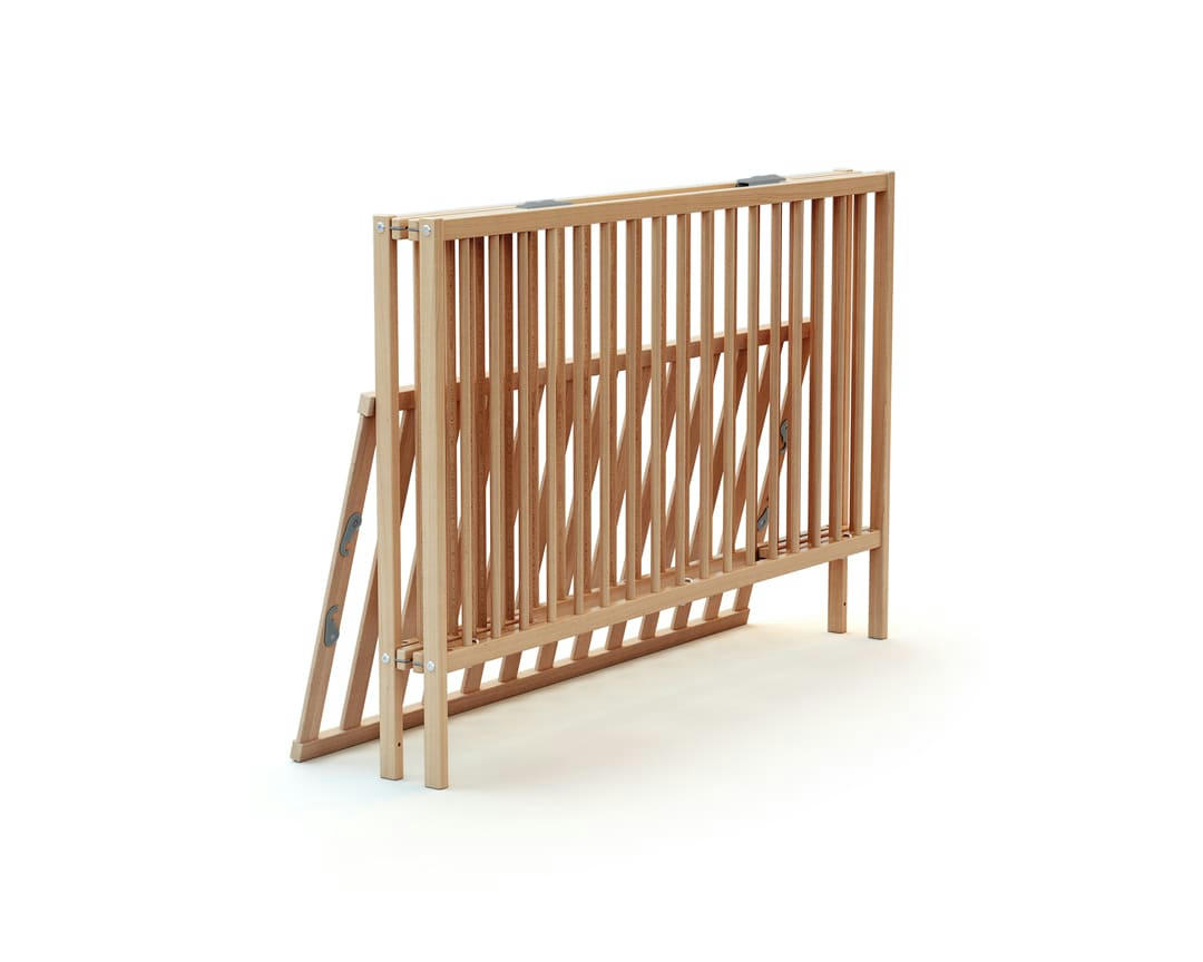- Lit bébé pliant 60x120 hêtre verni