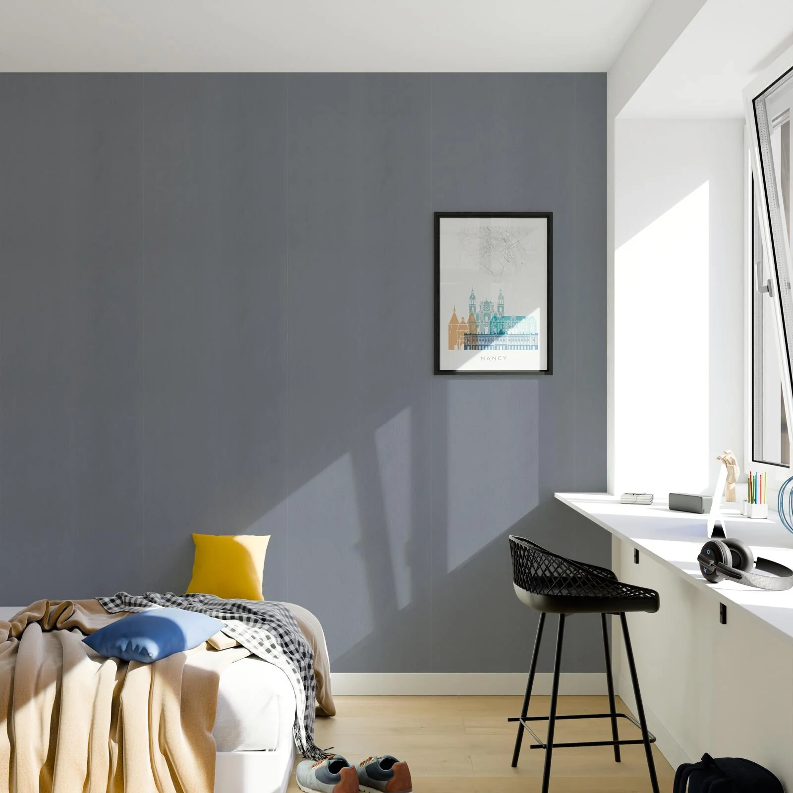 Papier peint intissé NEW INFINITY coloris gris souris