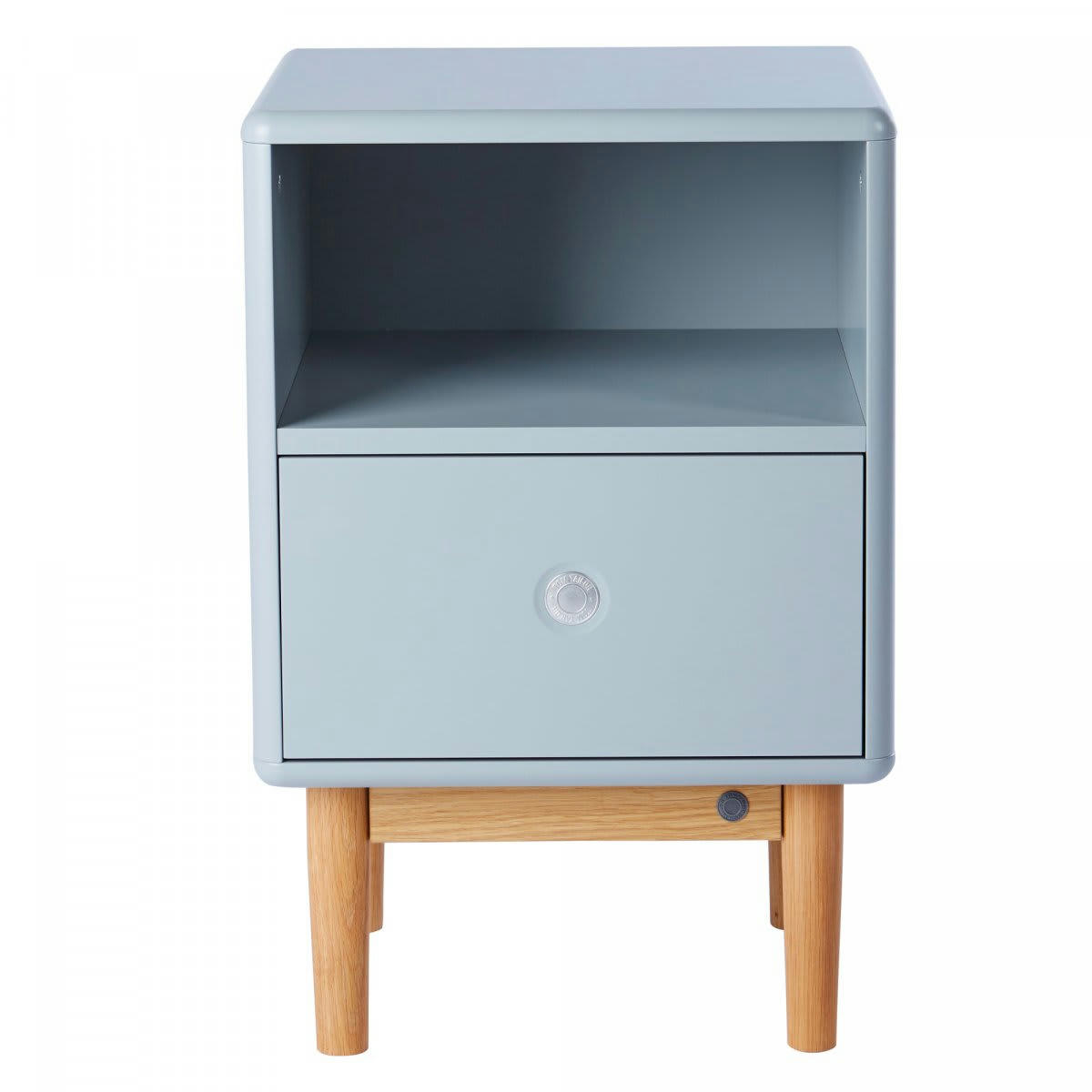 LOMA - Table de chevet scandinave avec tiroir et niche gris