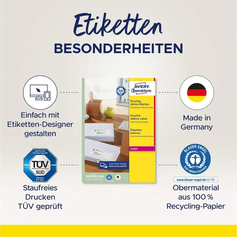 Etiketten 100er-Set Adressetiketten