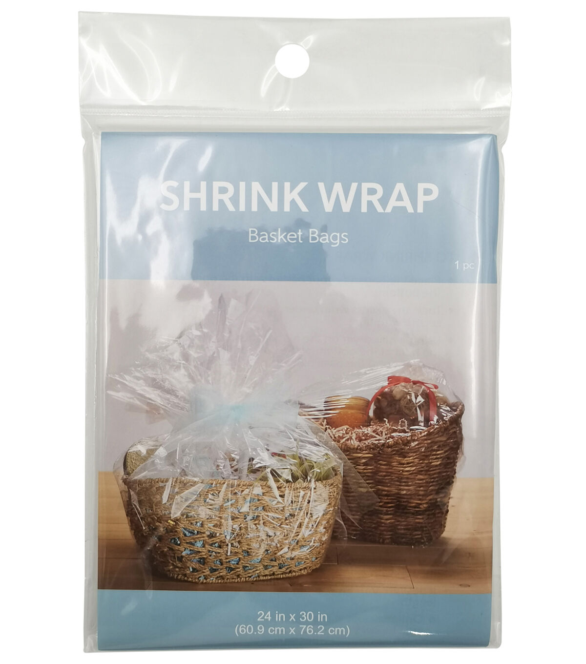 24 x 30 Clear Shrink Wrap Basket Bag