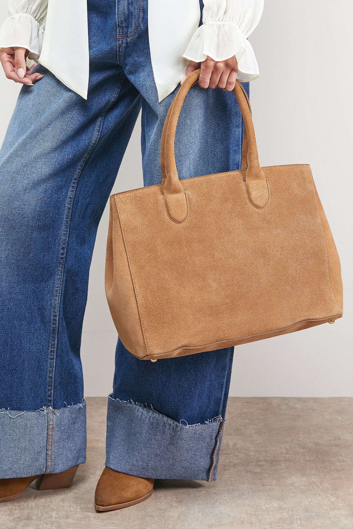 Oasis Francesca Suede Tote Bag