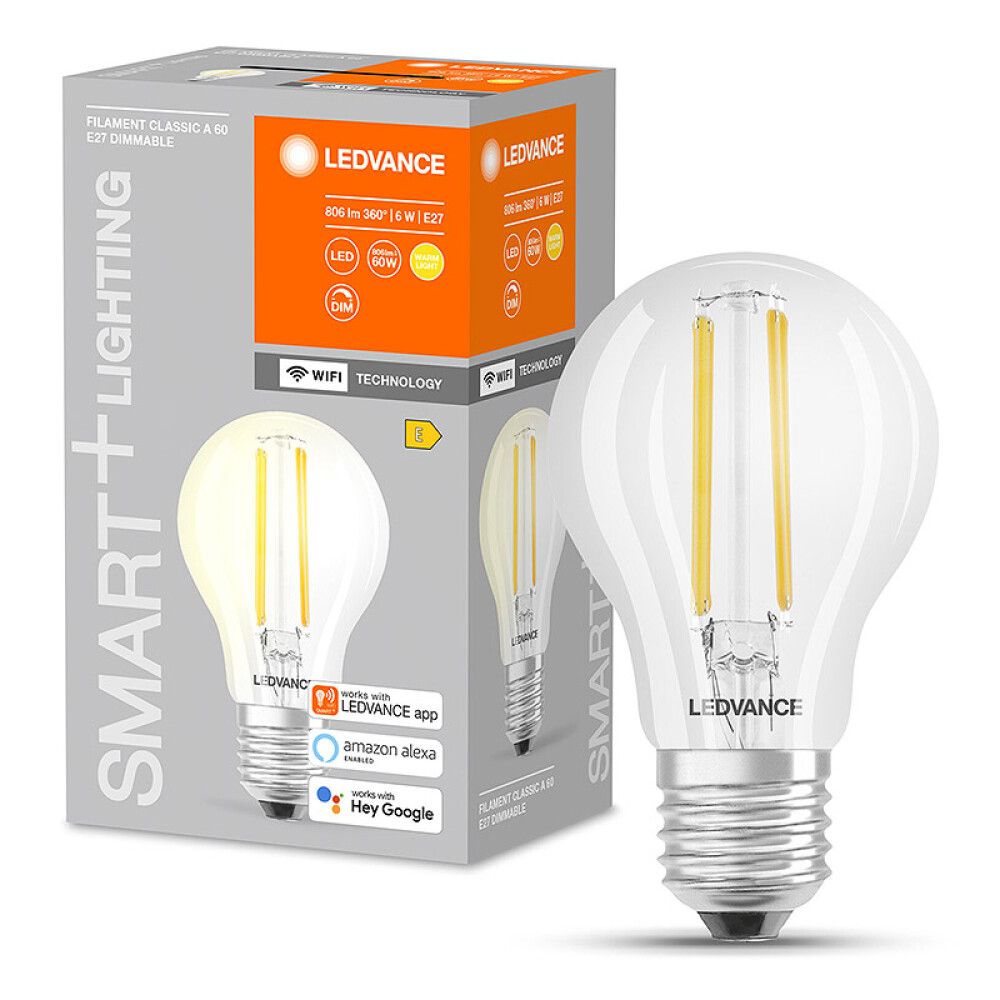 LYSPÆRE LEDVANCE SMART WIFI CL A DIMBAR E27 6W