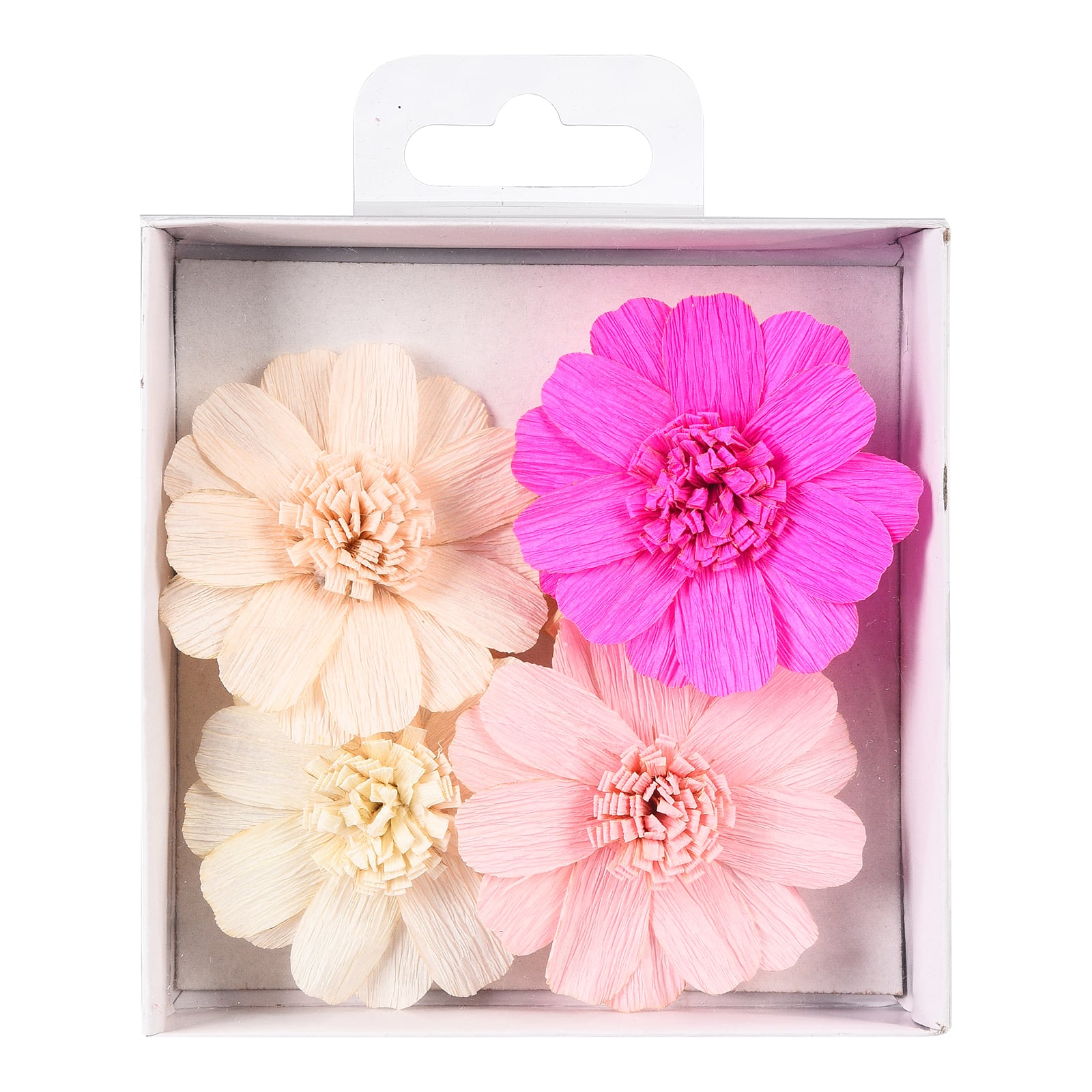 Deko-Clip-Set Blumen Bunt, 4 Stück