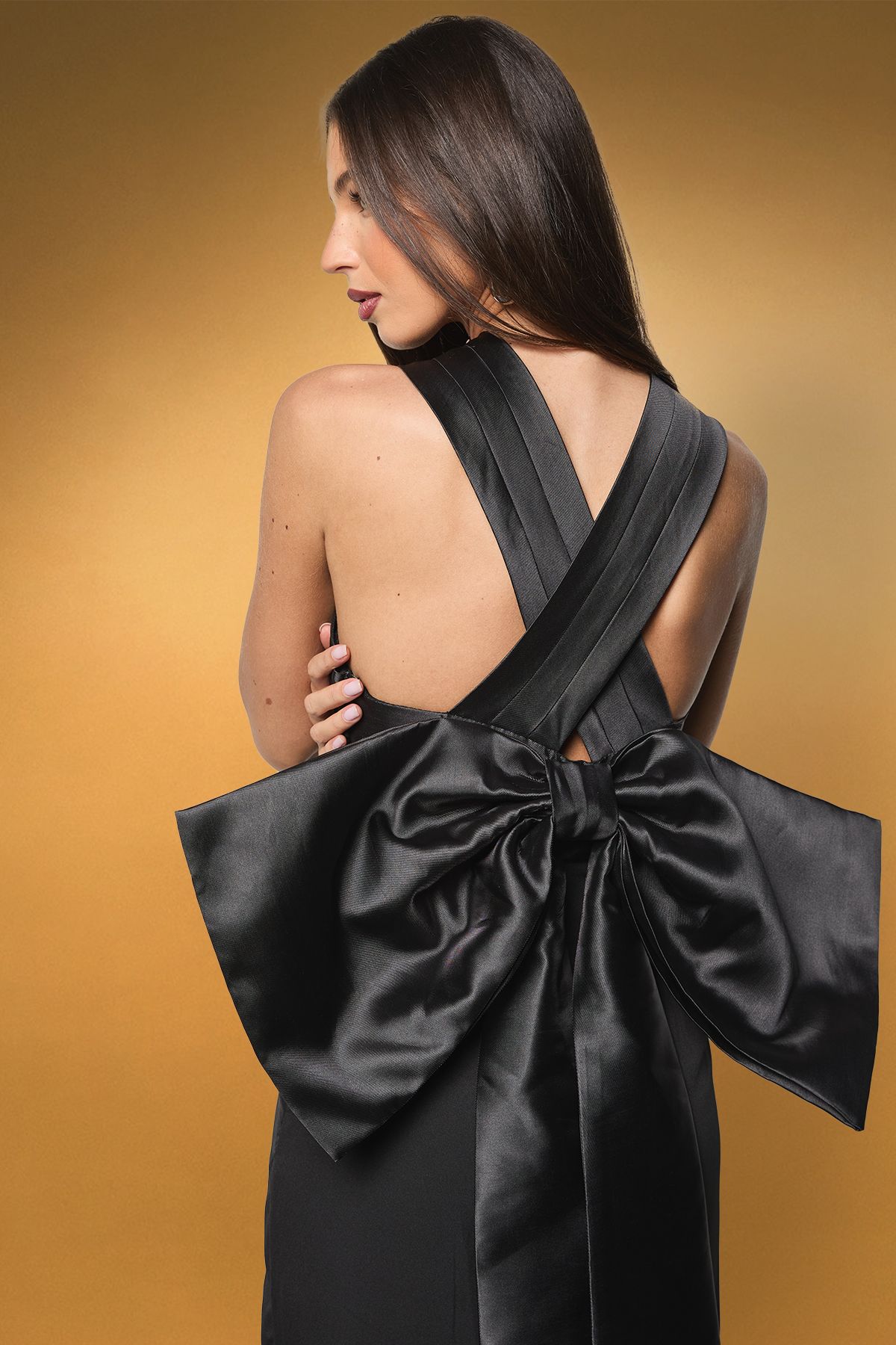 Coast Cross Over Front Bow Back Midi Dress