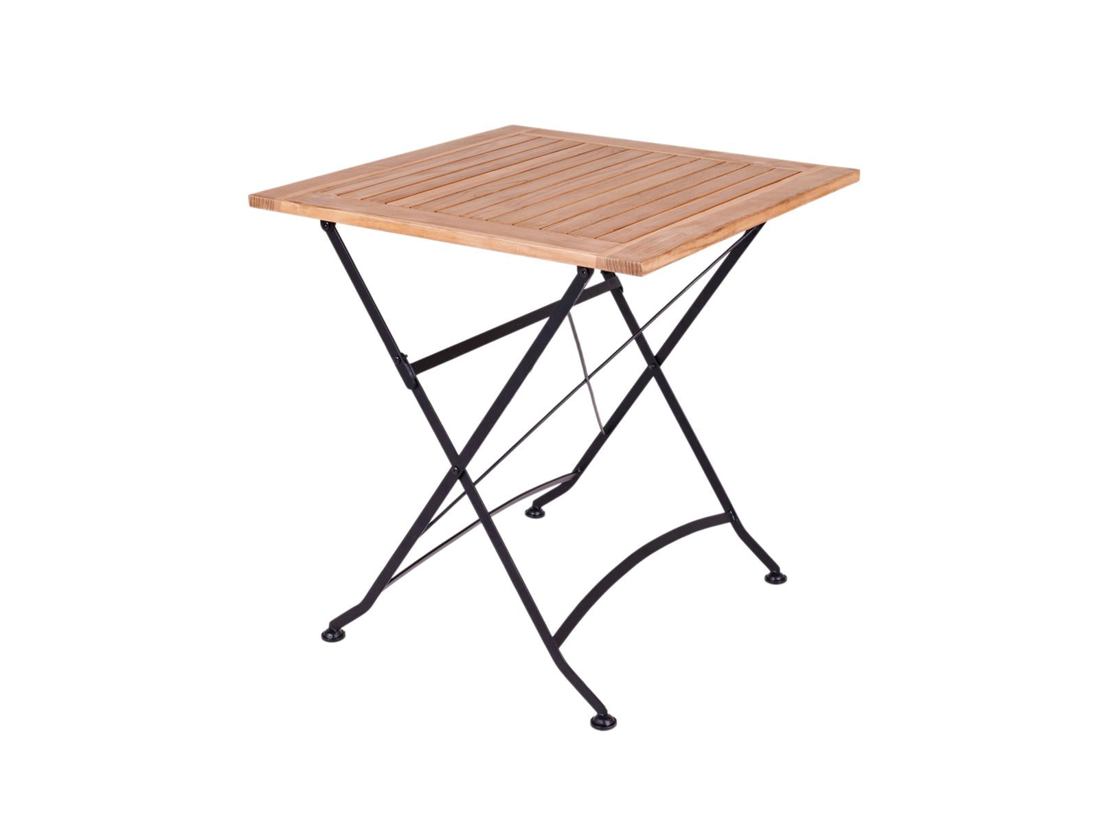 MaximaVida inklapbare vierkante tuintafel Toscana 70 cm zwart - 100% FSC excellent acacia