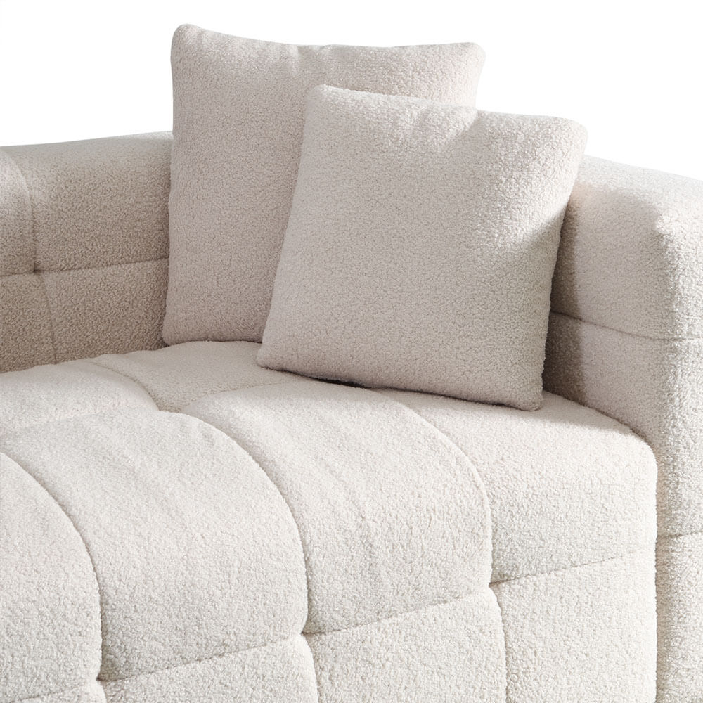 HOME DELUXE 3-zitsbank - Bouclé - Beige