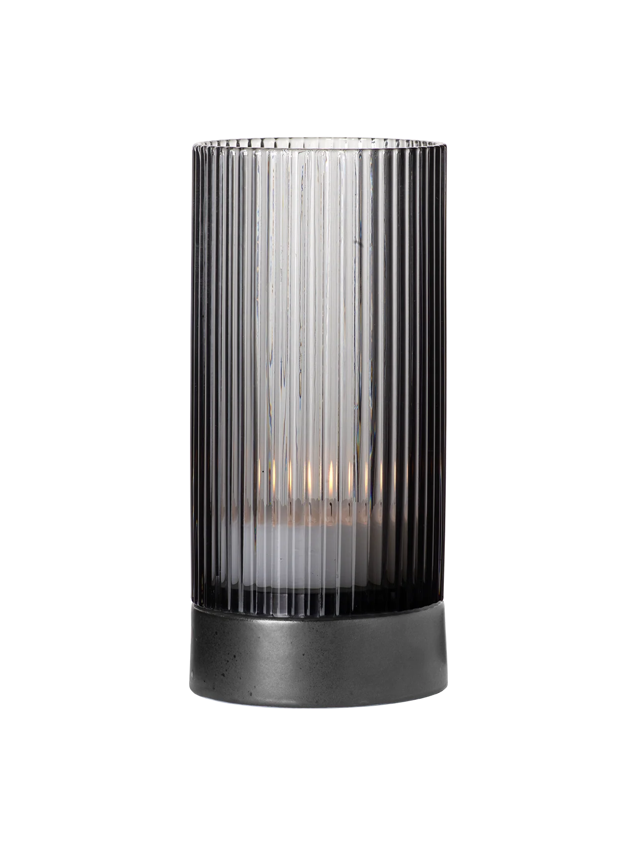 windlicht mit porzellanfuß, grey