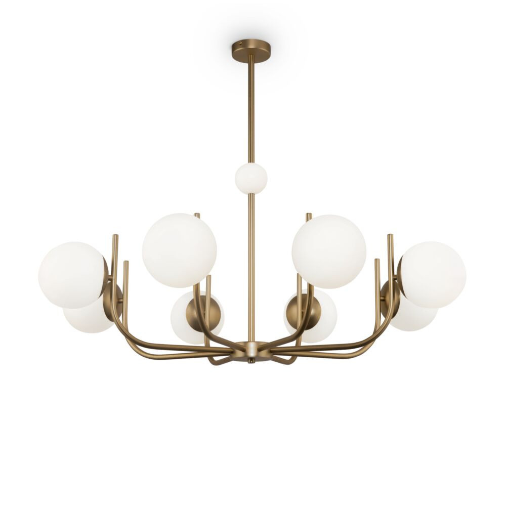 Lampa wisząca mosiężno-złota RENDEZ-VOUS 8xE14x40W wym:79,2x103x103 Maytoni