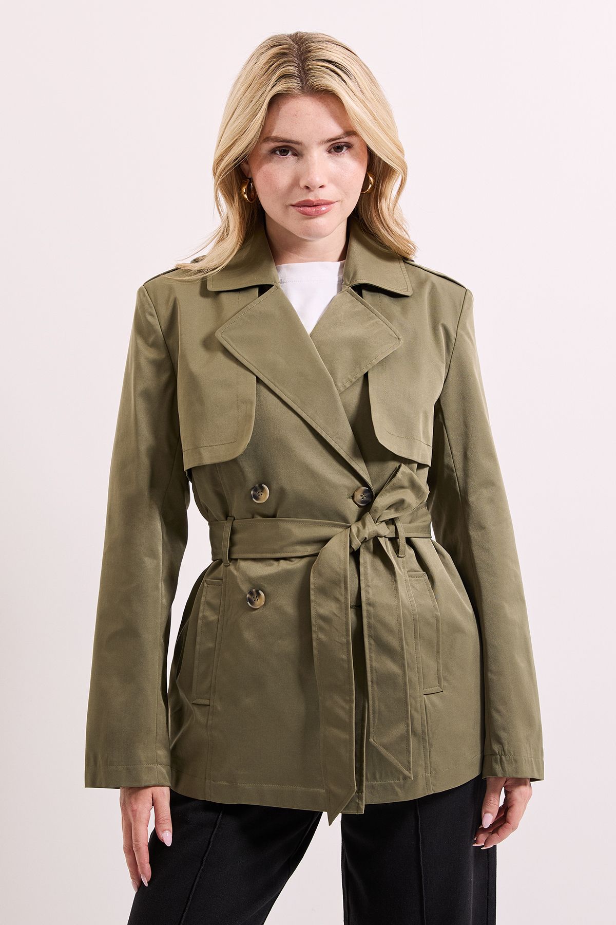Dorothy Perkins Double Breasted Belted Trench Coat