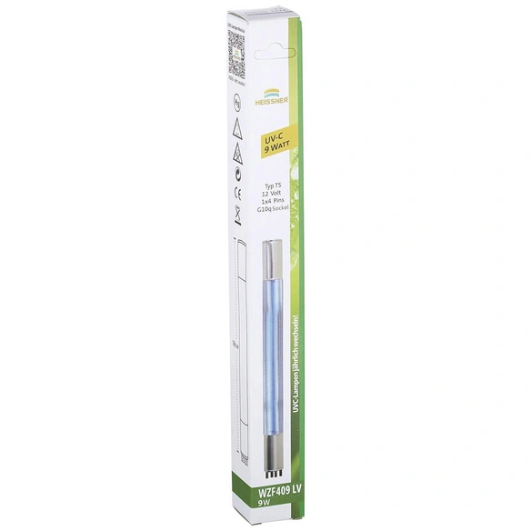 Lampe, 9W, Kunststoff/Glas, weiß/transparent