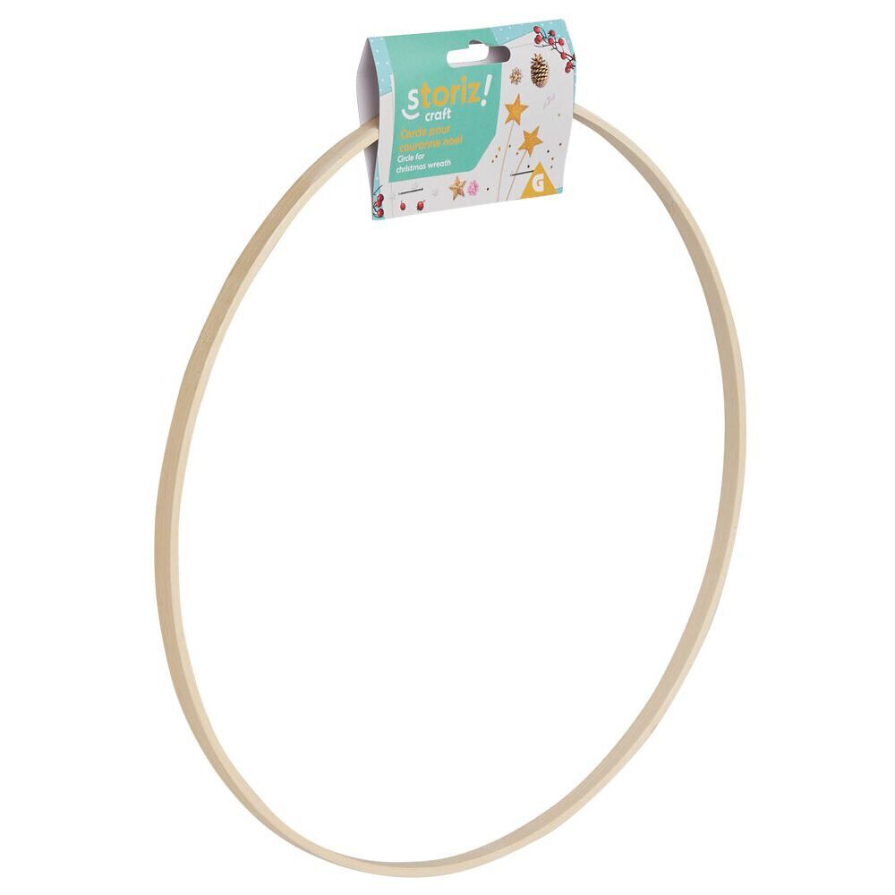 Cercle en bois pour couronne de No&euml;l Ø30cm