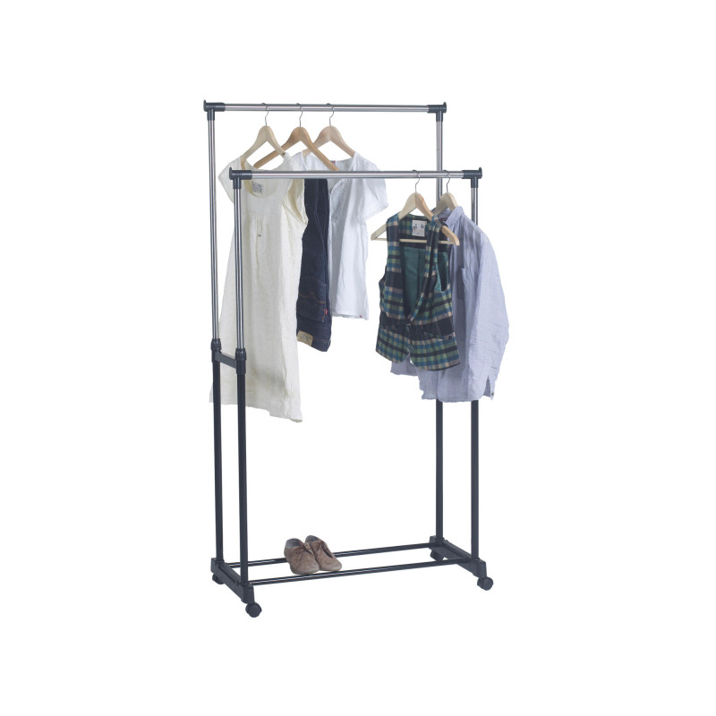 Penderie sur roues double 160 x 84,5 x 43 cm CASIBEL